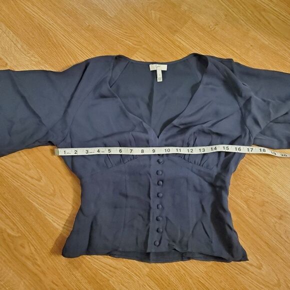 Joie Alurea Button Front Silk Blouse Sz 2 - Picture 10 of 11
